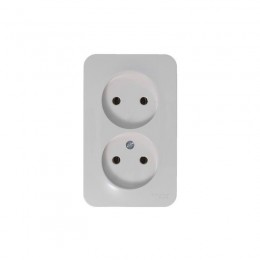 Розетка 2-м ОП Blanca 16А IP20 250В без заземл. без защ. шторок с изолир. пластиной бел. SE BLNRA000211