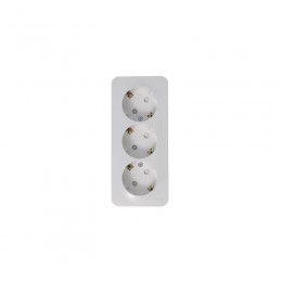 Розетка 3-м ОП Blanca 16А IP20 250В с заземл. защ. шторки с изолир. пластиной бел. SE BLNRA011311