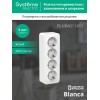 Розетка 4-м ОП Blanca 16А IP20 250В с заземл. защ. шторки с изолир. пластиной бел. SE BLNRA011411