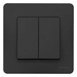 Выключатель 2-кл. СП Blanca 10А IP20 (сх. 5) 250В антрацит SE BLNVS010506