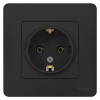 Розетка 1-м СП Blanca 16А IP20 250В с заземл. без защ. шторок антрацит SE BLNRS001016