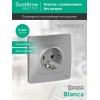 Розетка 1-м СП Blanca 16А IP20 250В с заземл. без защ. шторок алюм. SE BLNRS001013