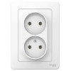 Розетка 2-м СП Blanca 16А IP20 250В без заземл. без защ. шторок бел. SE BLNRS000021