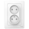 Розетка 2-м СП Blanca 16А IP20 250В без заземл. защ. шторки бел. SE BLNRS000121