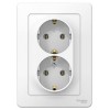Розетка 2-м СП Blanca 16А IP20 250В с заземл. без защ. шторок бел. SE BLNRS001021
