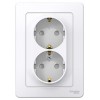 Розетка 2-м СП Blanca 16А IP20 250В с заземл. защ. шторки бел. SE BLNRS001121