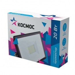 Прожектор светодиодный 20Вт IP65 6500К 1600лм с датчиком движения КОСМОС K_PR5_LED_20S