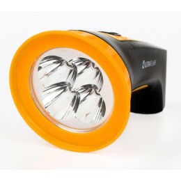 Фонарь аккумуляторный LED3804M 4LED аккум. SLA 220В пластик. черн./желт. (кор.) Ultraflash 12867