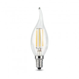 Лампа светодиодная филаментная Black Filament 7Вт свеча на ветру 2700К тепл. бел. E14 550лм GAUSS 104801107