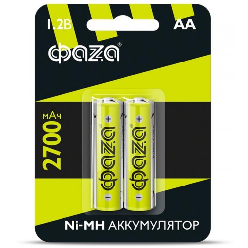 Аккумулятор AA Ni-MH 1.2В 2700мА.ч BL-2 (уп.2шт) ФАZА 5003002