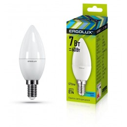 Лампа светодиодная LED-C35-7W-E14-4500K 