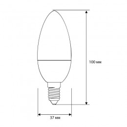 Лампа светодиодная LED-C35-7W-E14-4500K 