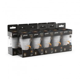 Лампа светодиодная Black 7Вт P45 шар 3000К тепл. бел. E27 560лм диммир. GAUSS 105102107-D