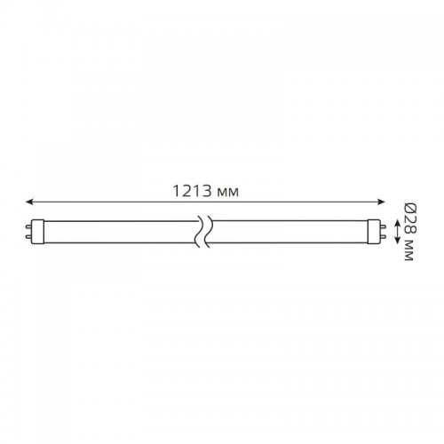 Лампа светодиодная Elementary 20Вт трубчатая 6500К холод. бел. G13 1600лм стекло GAUSS 93039