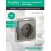 Розетка 1-м СП AtlasDesign 16А IP20 с заземл. механизм сталь SE ATN000943