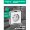Розетка 1-м СП AtlasDesign 16А IP20 без заземл. без защ. шторок механизм бел. SE ATN000141