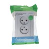 Розетка 2-м СП AtlasDesign 16А IP20 без заземл. в сборе алюм. SE ATN000320