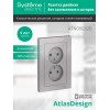 Розетка 2-м СП AtlasDesign 16А IP20 без заземл. в сборе алюм. SE ATN000320