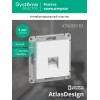 Розетка компьютерная 1-м AtlasDesign RJ45 кат.5E механизм бел. SE ATN000183