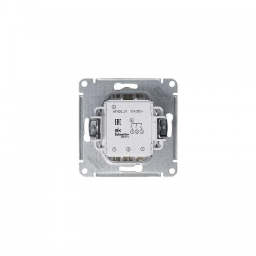 Выключатель 3-кл. СП AtlasDesign 10А IP20 (сх. 1+1+1) 10AX механизм алюм. SE ATN000331