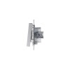 Выключатель 2-кл. СП AtlasDesign 10А IP20 (сх. 5а) 10AX с подсветкой механизм алюм. SE ATN000353