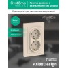 Розетка 2-м СП AtlasDesign 16А IP20 с заземл. в сборе беж. SE ATN000224
