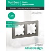 Рамка 2-м AtlasDesign универс. сталь SE ATN000902