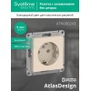 Розетка 1-м СП AtlasDesign 16А IP20 с заземл. механизм беж. SE ATN000243
