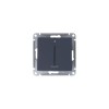 Выключатель 2-кл. СП AtlasDesign 10А IP20 (сх. 5а) 10AX с подсветкой механизм грифель SE ATN000753