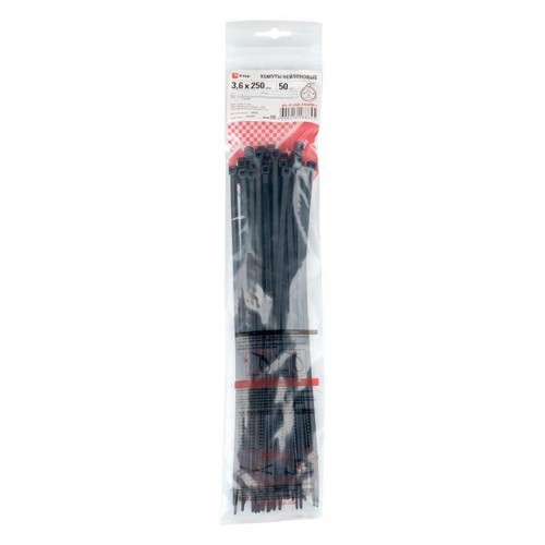 Хомут P6.6 3.6x250 FlexLock стандартный черн. (уп.50шт) PROxima EKF plc-fl-ctsb-3.6x250-r