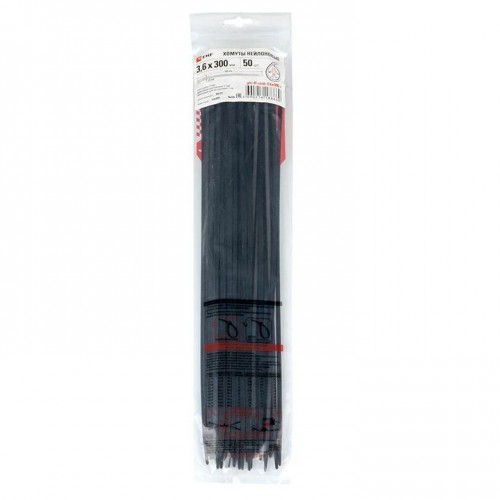 Хомут P6.6 3.6x300 FlexLock стандартный черн. (уп.50шт) PROxima EKF plc-fl-ctsb-3.6x300-r