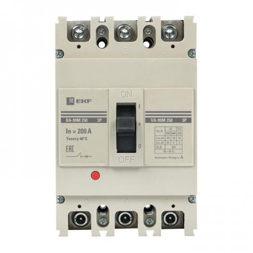 Выключатель автоматический 3п 250/200А 35кА ВА-99М PROxima EKF mccb99-250-200m