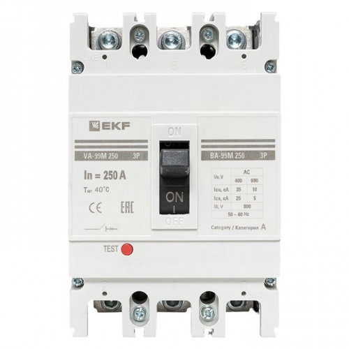 Выключатель автоматический 3п 250/250А 35кА ВА-99М PROxima EKF mccb99-250-250m