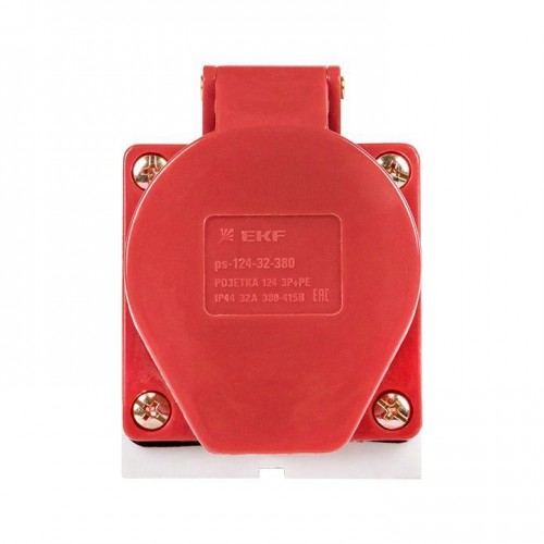 Розетка наружн. уст. 32А 380В 3P+РЕ IP44 (124) EKF ps-124-32-380