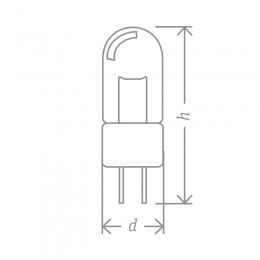 Лампа галогенная 94 212 JC 50Вт clear G6.35 12В 2000h Navigator 94212