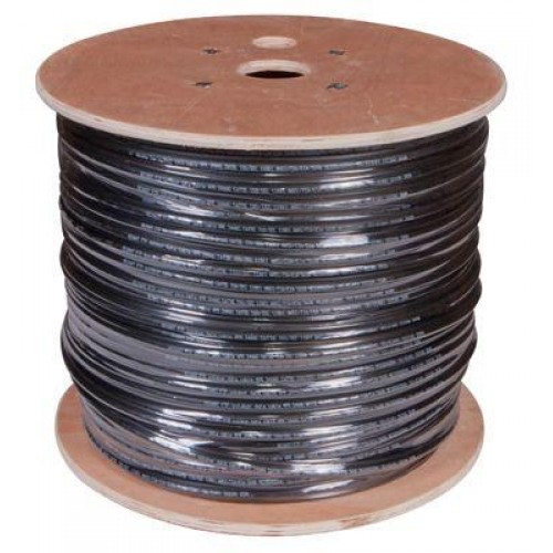 Кабель витая пара F/UTP кат.5e 4х2х24AWG solid PE OUTDOOR трос черн. (м) Rexant 01-0144