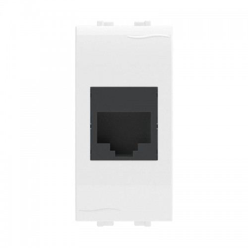 Розетка компьютерная 1-м СП 1мод. Brava RJ45 кат.5E бел. DKC 76654B
