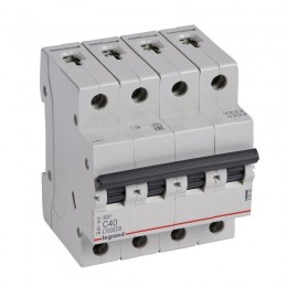 Выключатель автоматический модульный 4п C 40А 4.5кА RX3 ИЭК Leg 419745