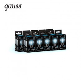 Лампа светодиодная филаментная Black Filament 5Вт P45 шар 4100К нейтр. бел. E27 450лм GAUSS 105802205