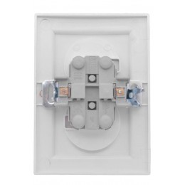 Розетка 2-м СП Минск 10А IP20 без заземл. защ. шторки бел. Basic EKF ERR10-102-100