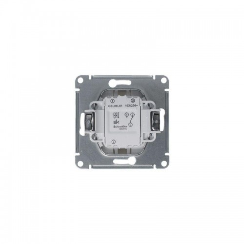 Переключатель проходной 1-кл. СП Glossa 10А IP20 (сх. 6) 10AX механизм платина SE GSL001261