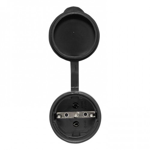 Розетка переносная 16А IP44 230В 2P+PE с защ. крышкой каучук PROxima EKF RPS-012-16-230-44-r