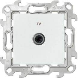 Розетка телевизионная одиночная TV СП Simon 24 IP20 механизм бел. Simon 2450477-030