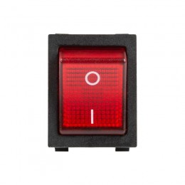 Выключатель клавишный 250В 25А (4с) ON-OFF красн. с подсветкой REXANT 36-2343