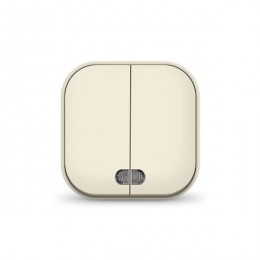 Выключатель 2-кл. 1п ОП 10А IP20 с подсветкой сл. кость IONICH 1426