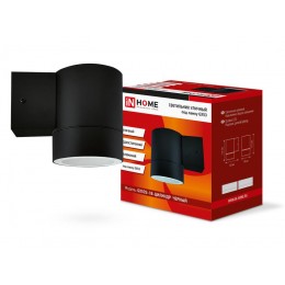 Светильник НБУ ЦИЛИНДР-1xGX53-BL 16Вт IP65 230В уличный настен. односторон. под лампу 1хGX53 алюм. черн. IN HOME 4690612023519