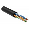 Кабель витая пара U/UTP кат.5E 4х2х24AWG solid CU LDPE Outdoor черн. (м) GENERICA BC3-C5E04-139-305-G