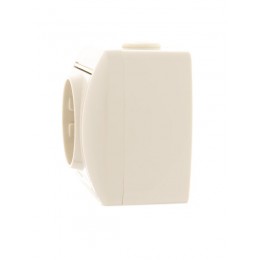 Розетка 1-м ОП Nata 16А IP20 с заземл. керамика крем. LEZARD 710-0300-122