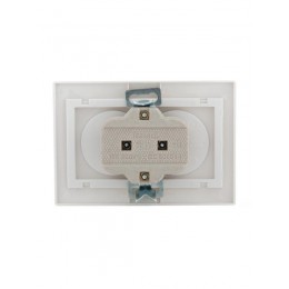 Розетка 2-м СП Mira 16А IP20 без заземл. с бел. вставкой керамика бел. LEZARD 701-0202-128
