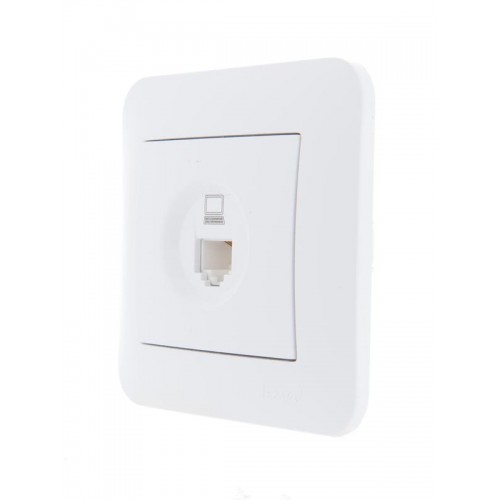 Розетка компьютерная 1-м СП Karina RJ45 механизм бел. LEZARD 707-0288-139